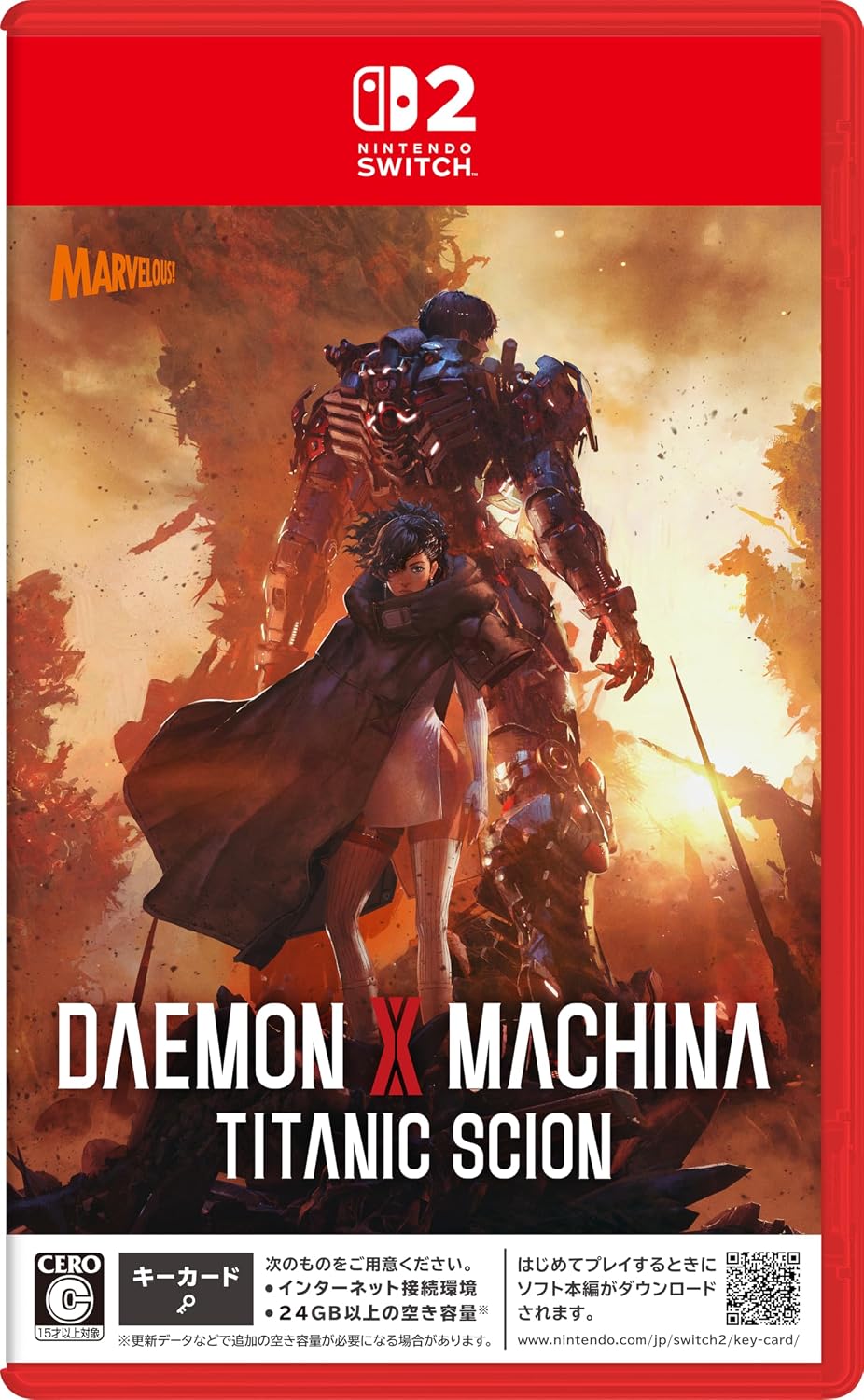 Nintendo Switch 2 Daemon X Machina Titanic Scion - official Japanese Nintendo Switch 2 physical case front