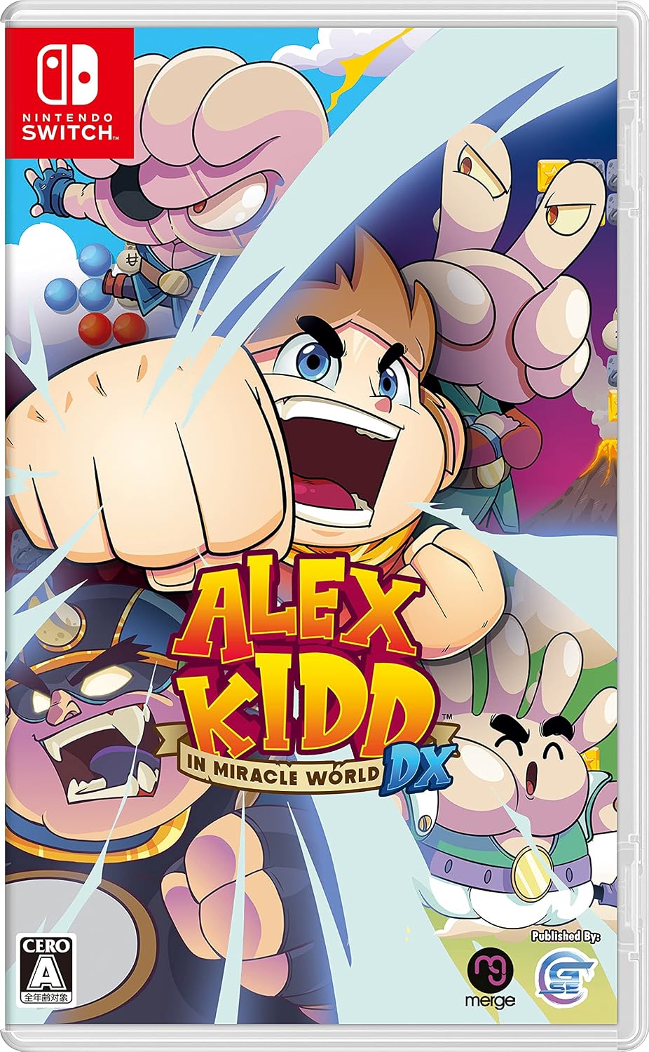 Nintendo Switch Alex Kidd in Miracle World DX - official Japanese front cover