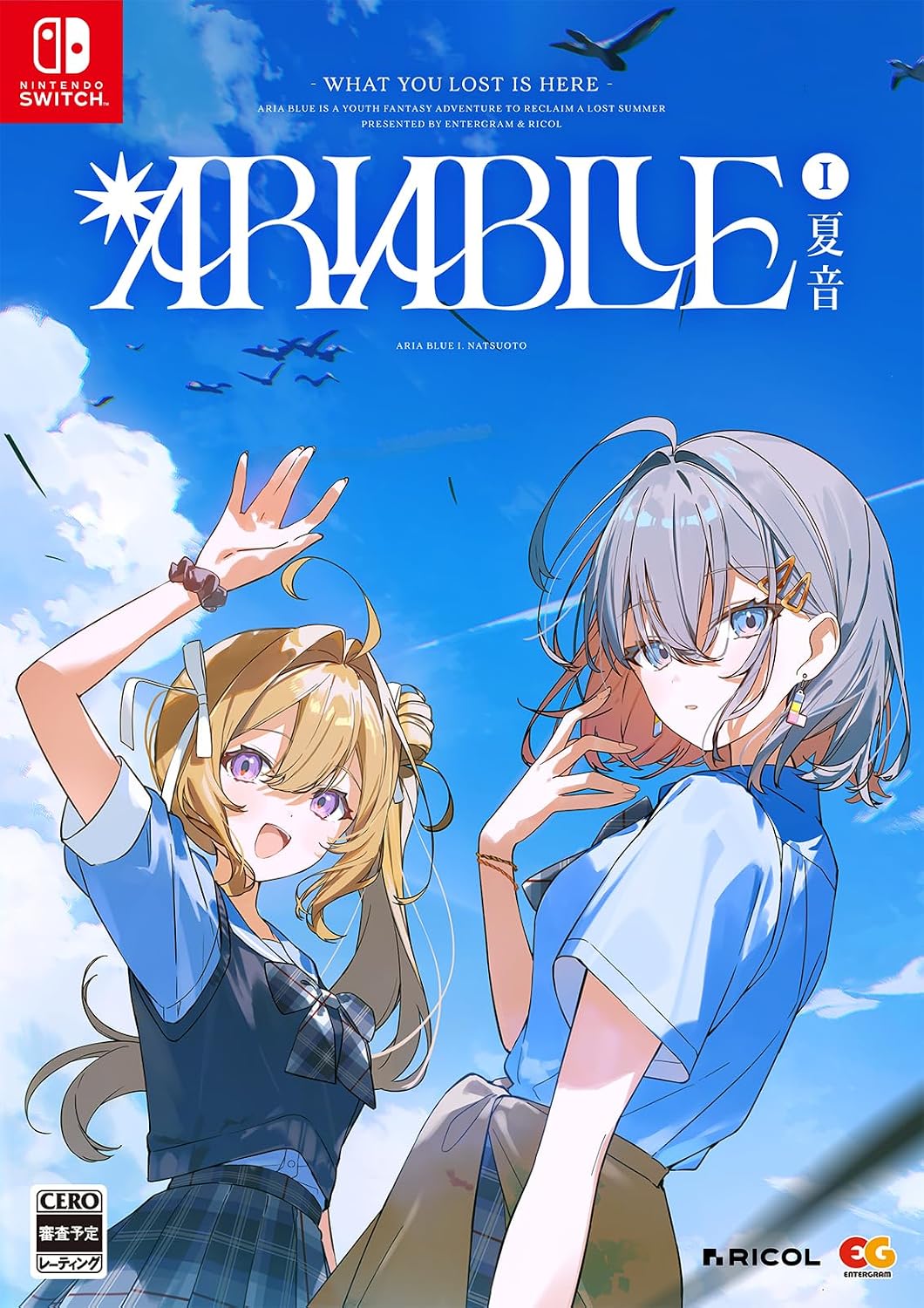 Nintendo Switch ARIA BLUE I: Natsuoto - official Japanese front cover
