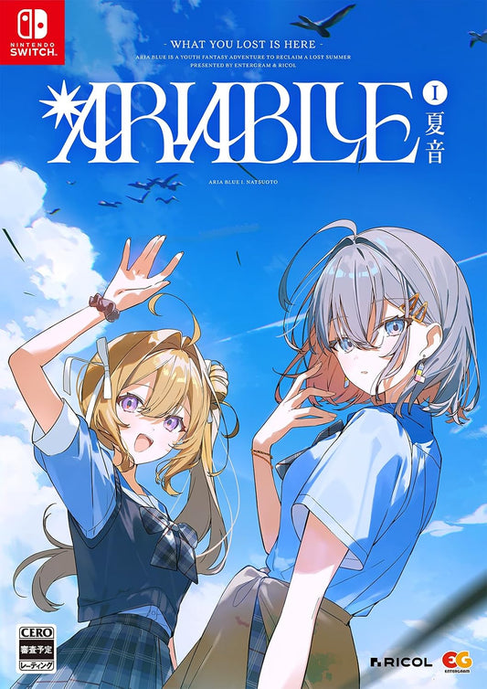 Nintendo Switch ARIA BLUE I: Natsuoto - official Japanese front cover