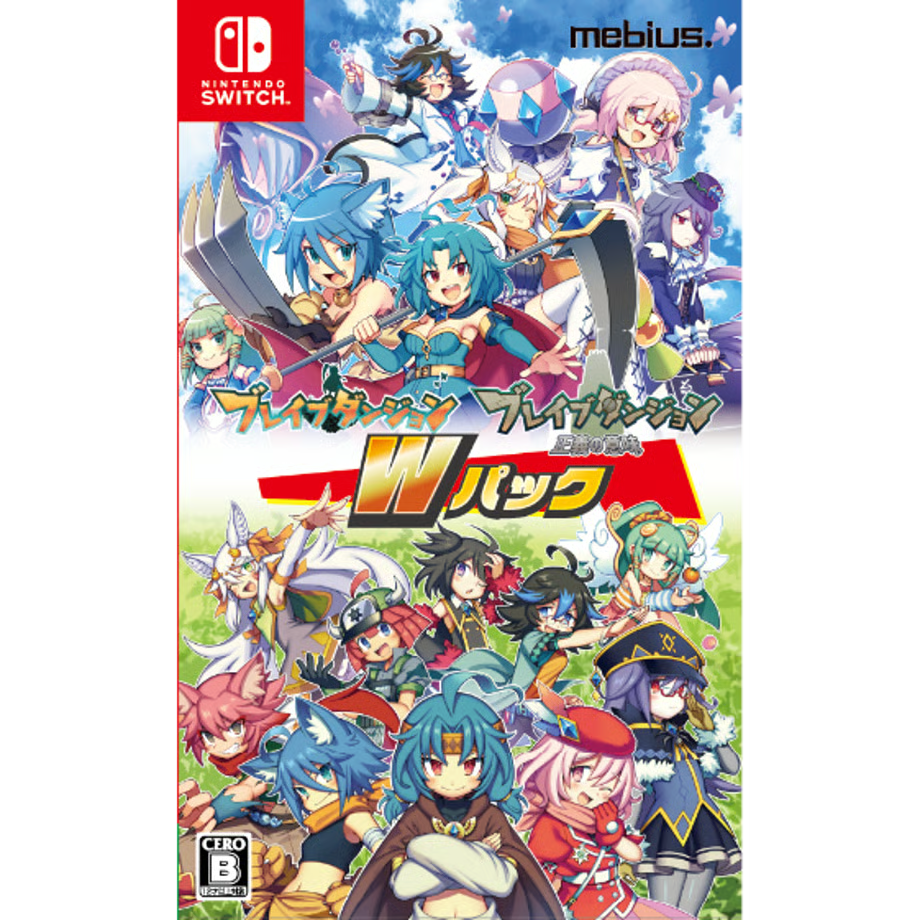Nintendo Switch Brave Dungeon W Pack - official Japanese printed front jacket for the standard edition
