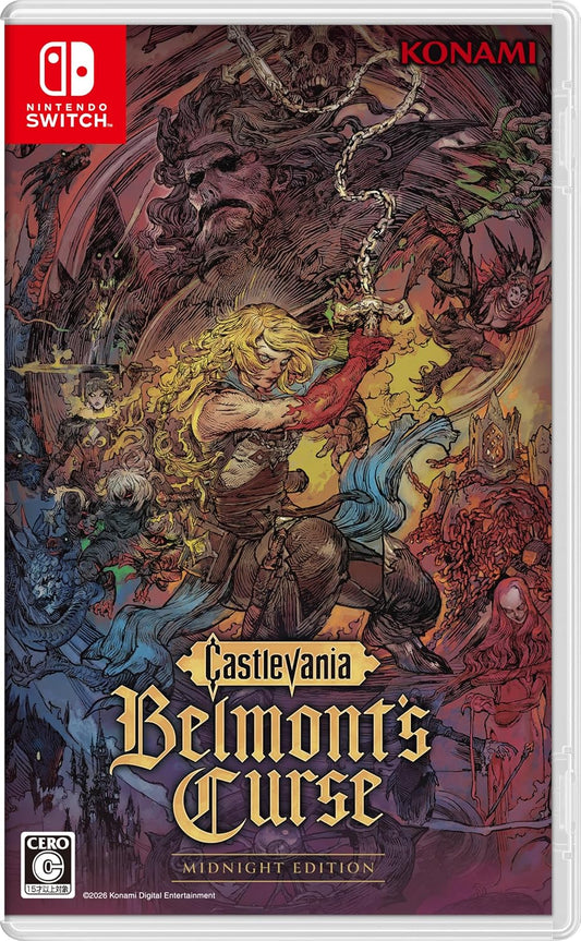 Nintendo Switch Castlevania: Belmont's Curse Midnight Edition - official Japanese front cover
