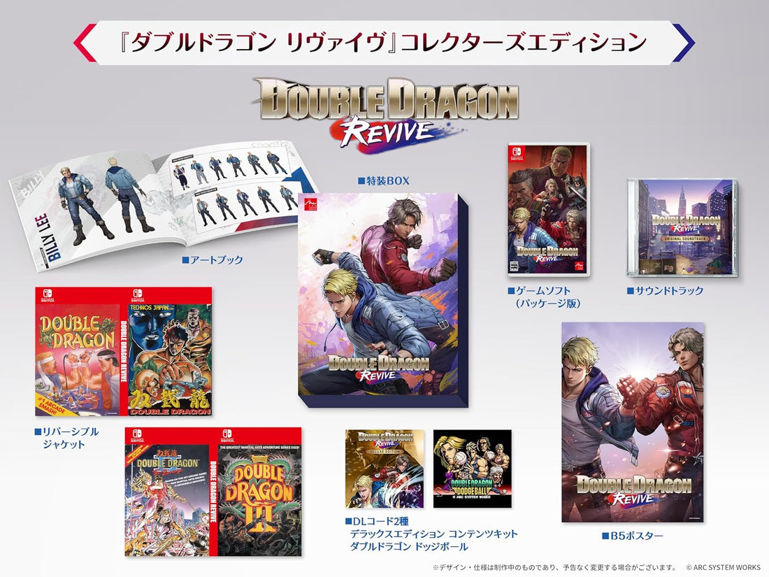 Nintendo Switch Double Dragon Revive Collector’s Edition - Japanese game and physical collector contents; download-code benefits not guaranteed