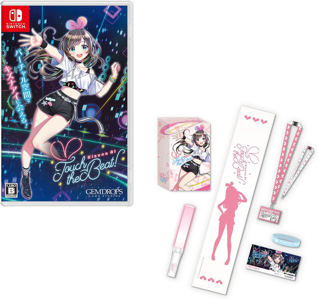 Kizuna AI Touch the Beat Limited Edition - official Japanese Nintendo Switch game and complete physical concert-merchandise bundle