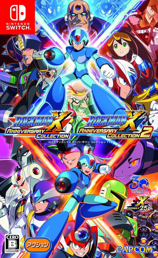 Nintendo Switch Mega Man X Legacy Collection 1 + 2 (Used: Collection 1 Cartridge Only) - official Japanese front cover