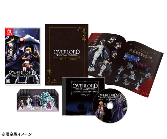 OVERLORD Escape from Nazarick Limited Edition - official Nintendo Switch game, Special Book, soundtrack and five-character acrylic diorama composition