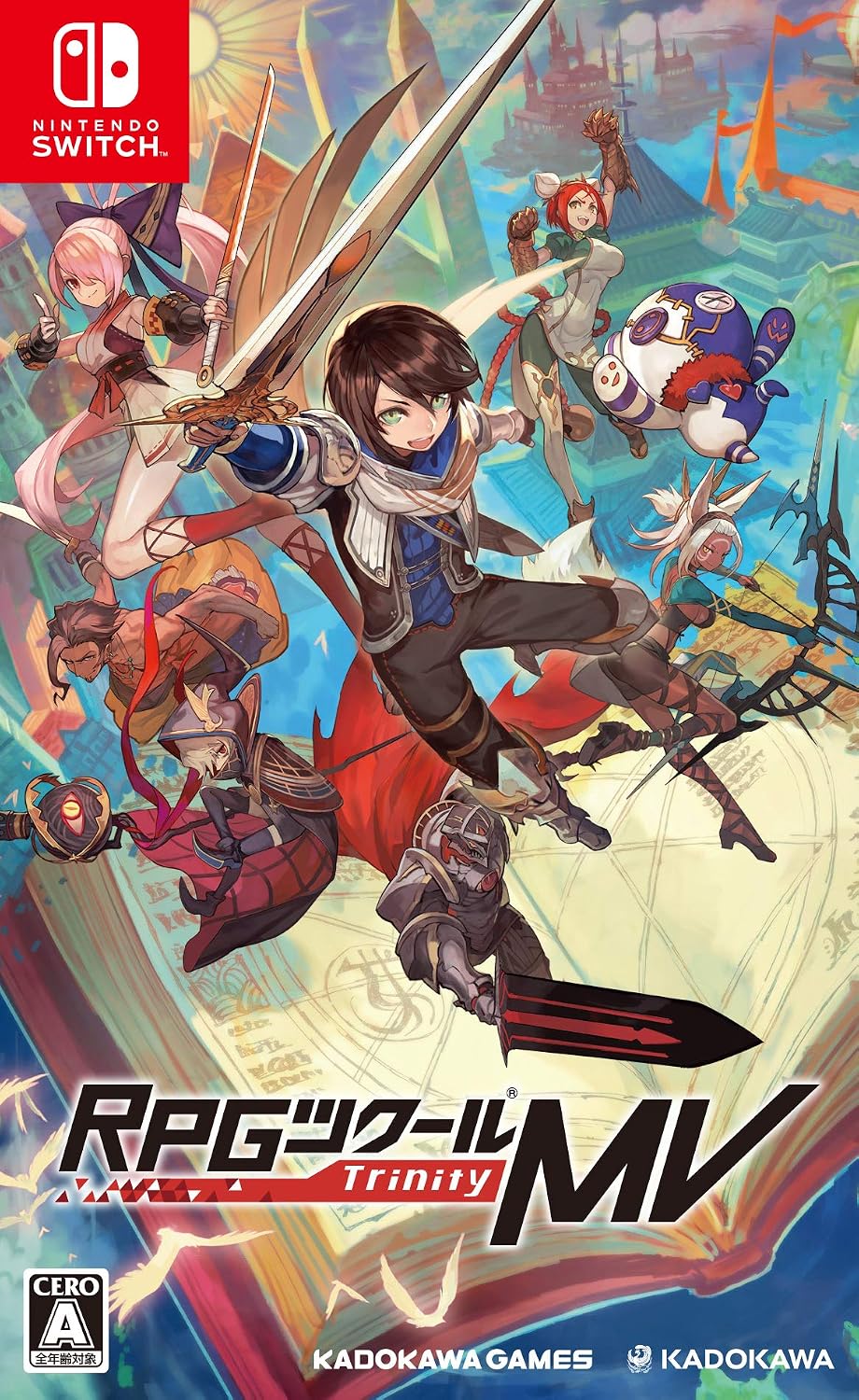 Nintendo Switch RPG Maker MV Trinity - official Japanese front cover