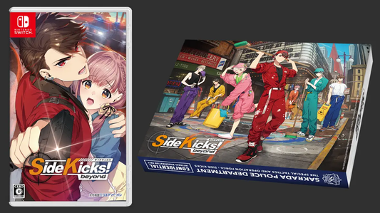 Side Kicks beyond Deluxe Edition - official Nintendo Switch physical game and Deluxe collector file box; both are included