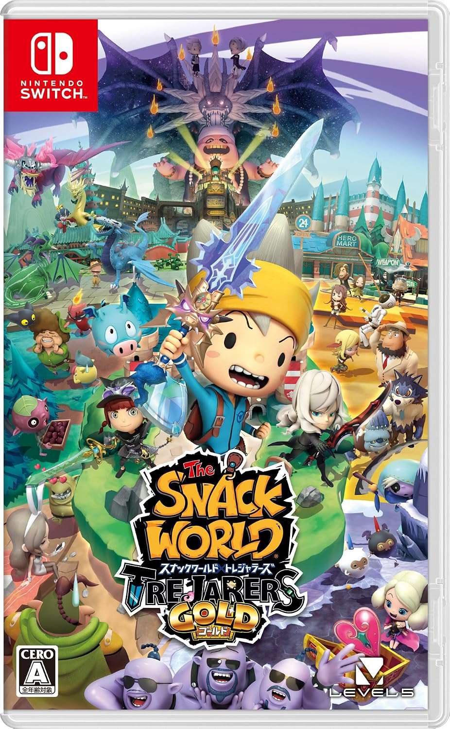 Nintendo Switch Snack World: The Dungeon Crawl Gold - official Japanese front cover