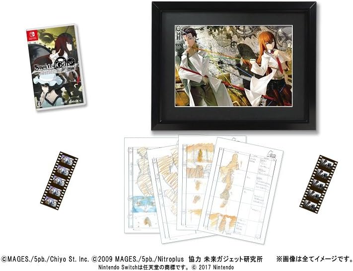 STEINS GATE ELITE Made to Order Limited Edition - official Nintendo Switch game, framed huke artwork, storyboard book and physical film strips