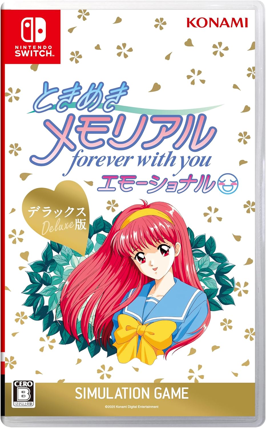 Tokimeki Memorial Emotional Deluxe Edition - official Japanese Nintendo Switch physical game case with Deluxe label; digital extras are built into the cartridge