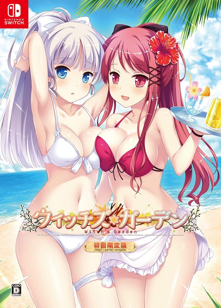 Witch’s Garden First Limited Edition - official Japanese Nintendo Switch collector box front explicitly marked First Limited Edition; ordinary nonexplicit beach artwork