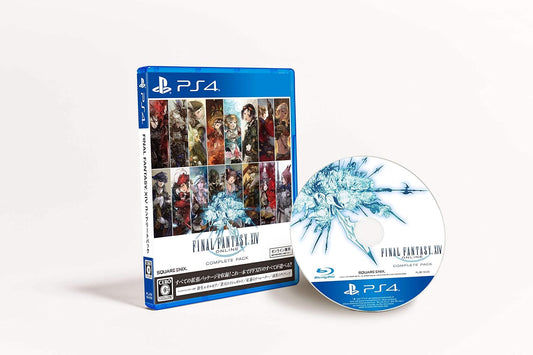 PlayStation 4 Final Fantasy XIV Complete Pack - A Realm Reborn to Shadowbringers - Japanese edition front case and game disc
