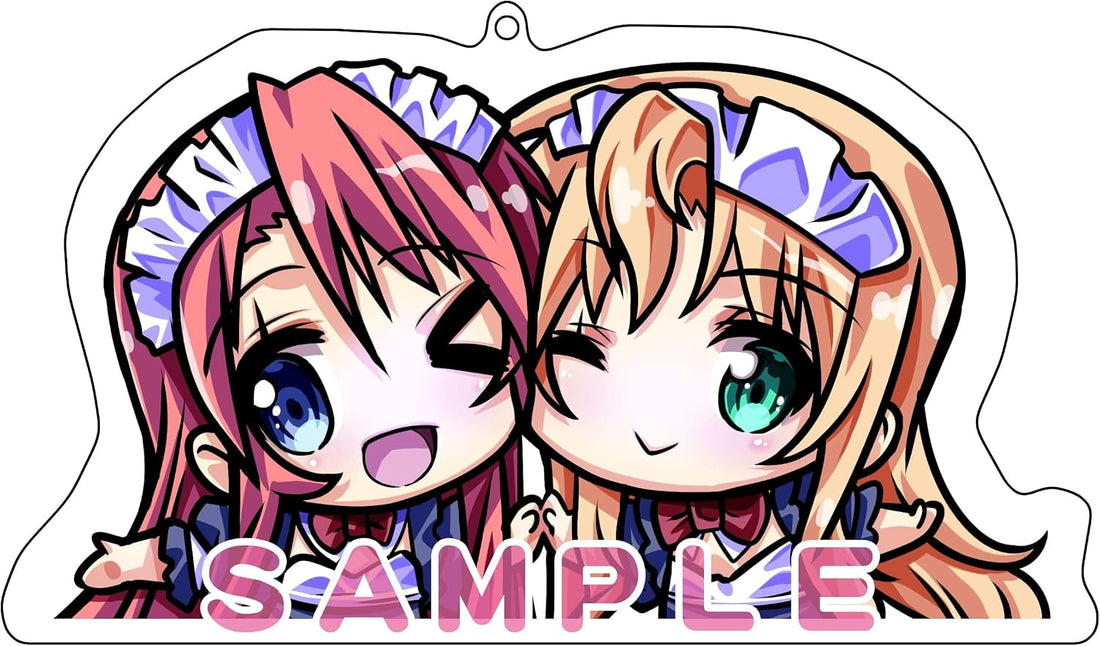 PlayStation 4 Koisuru Otome to Shugo no Tate Re:boot The SHIELD-9 - Limited Edition - original Amazon sample image of the included Taeko and Yukino acrylic key holder