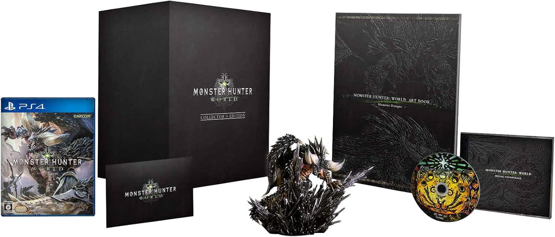 PlayStation 4 Monster Hunter World Collector’s Edition - original box, game, Nergigante figure, artbook and soundtrack