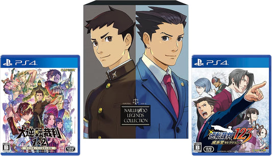 PlayStation 4 Naruhodo Legends Collection - original illustrated box and two Japanese physical game cases