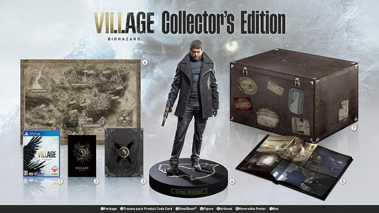 PlayStation 4 Resident Evil Village Collector’s Edition CERO D - original game, Chris Redfield figure, artbook, poster, SteelBook and box