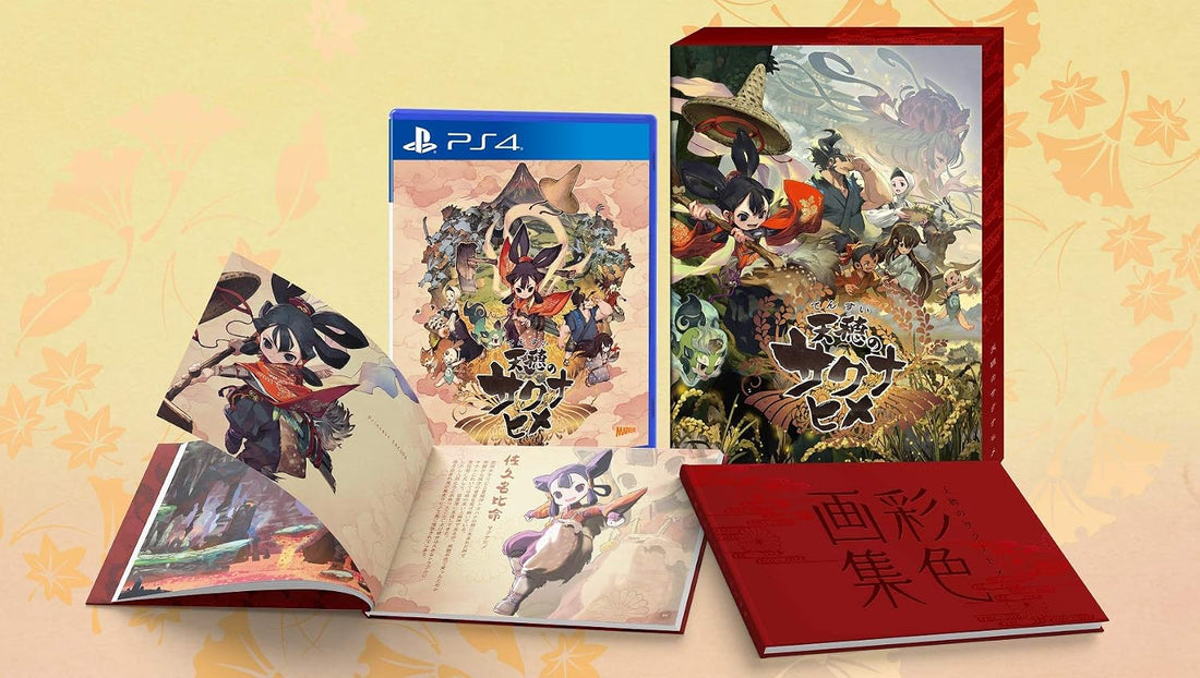 PlayStation 4 Sakuna Of Rice and Ruin Color Art Book Limited Edition - original game, illustrated box and full-color artbook