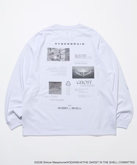 Ghost in the Shell x FREAK'S STORE Collage Long-Sleeve T-Shirt - White, official product view