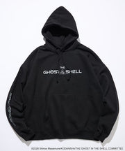 Ghost in the Shell x FREAK'S STORE CYBERBRAIN Back-Print Hoodie - Black, garment detail 1