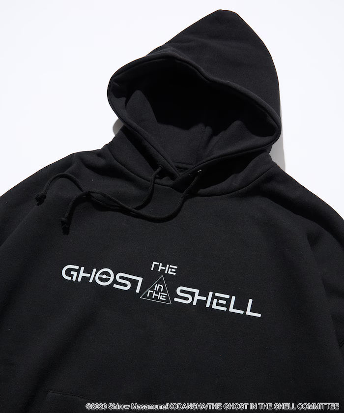 Ghost in the Shell x FREAK'S STORE CYBERBRAIN Back-Print Hoodie - Black, garment detail 3