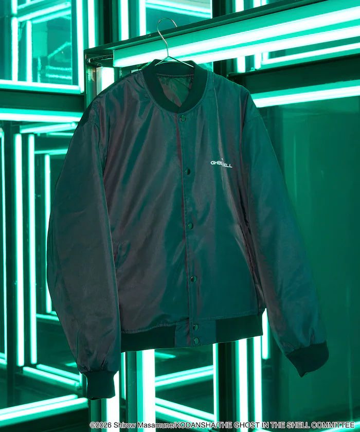 Ghost in the Shell x FREAK'S STORE Military Stadium Jacket - Black, garment detail 1
