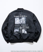 Ghost in the Shell x FREAK'S STORE Military Stadium Jacket - Black, garment detail 3