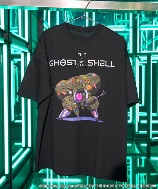 Ghost in the Shell x FREAK'S STORE Sticker Fuchikoma T-Shirt - Black, official product view