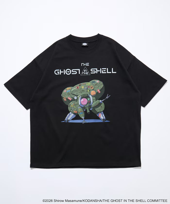 Ghost in the Shell x FREAK'S STORE Sticker Fuchikoma T-Shirt - Black, garment detail 5