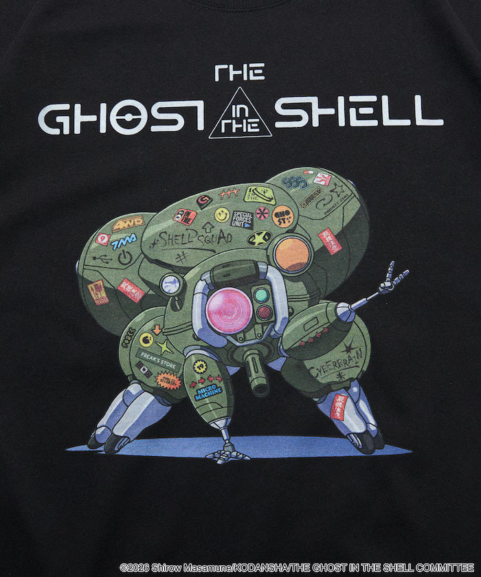 Ghost in the Shell x FREAK'S STORE Sticker Fuchikoma T-Shirt - Black, garment detail 7
