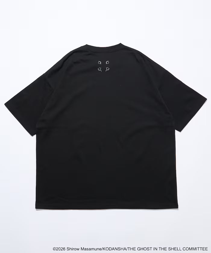 Ghost in the Shell x FREAK'S STORE Sticker Fuchikoma T-Shirt - Black, garment detail 10