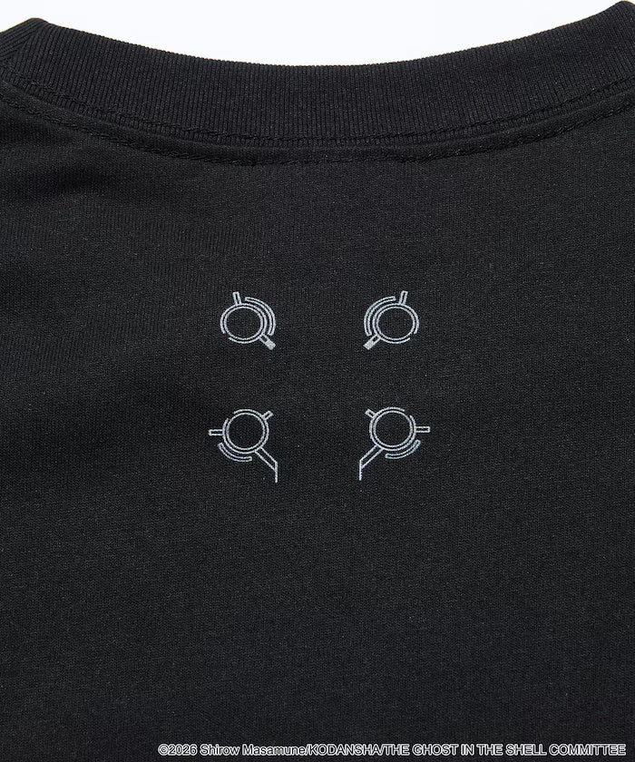 Ghost in the Shell x FREAK'S STORE Sticker Fuchikoma T-Shirt - Black, garment detail 11