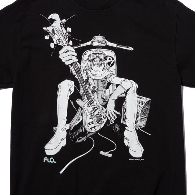 FLCL x GEEKS RULE SILKSCREEN PRINTING T SHIRT(Haruko) official product photo 04
