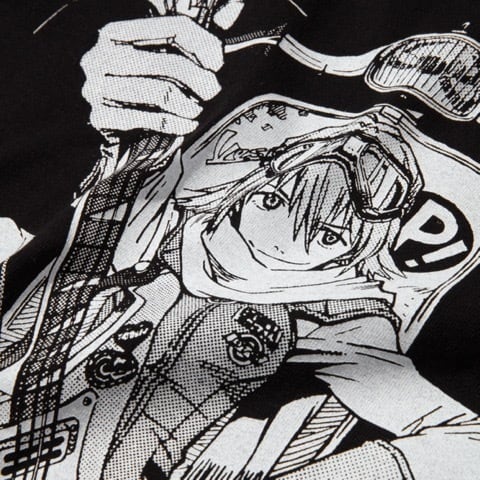 FLCL x GEEKS RULE SILKSCREEN PRINTING T SHIRT(Haruko) official product photo 07