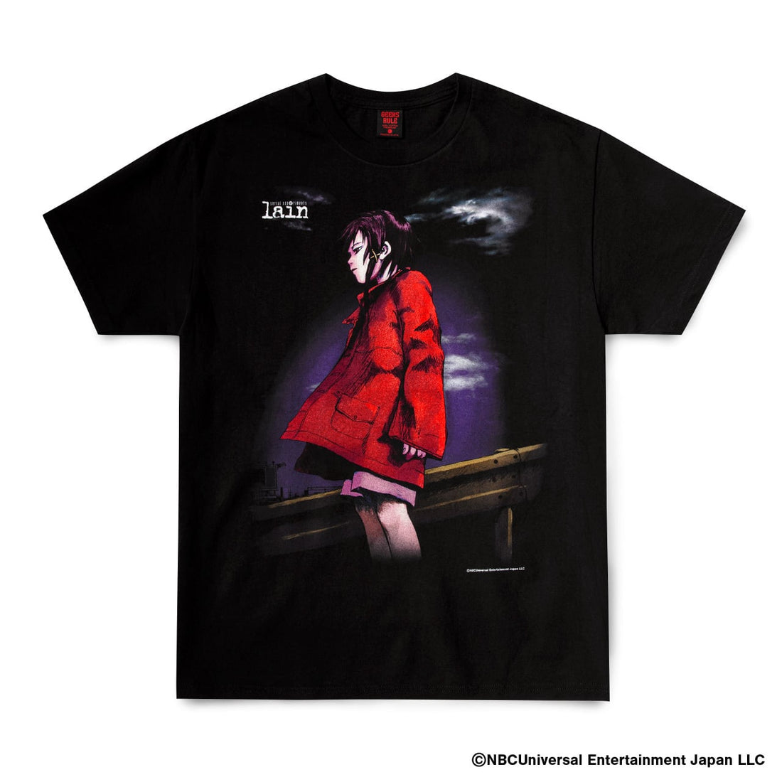 Serial Experiments Lain x GEEKS RULE 15 SILKSCREEN PRINTING T SHIRT vol.04 official product photo 02