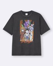 GU x Neon Genesis Evangelion Washed Graphic T-Shirt - Dark Gray 08 DARK GRAY official product photo 02