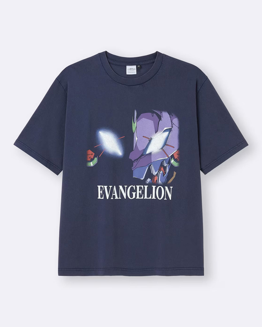 GU x Neon Genesis Evangelion Washed Graphic T-Shirt - Navy 69 NAVY official product photo 02