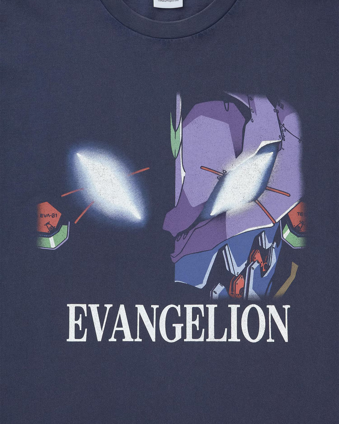 GU x Neon Genesis Evangelion Washed Graphic T-Shirt - Navy 69 NAVY official product photo 04