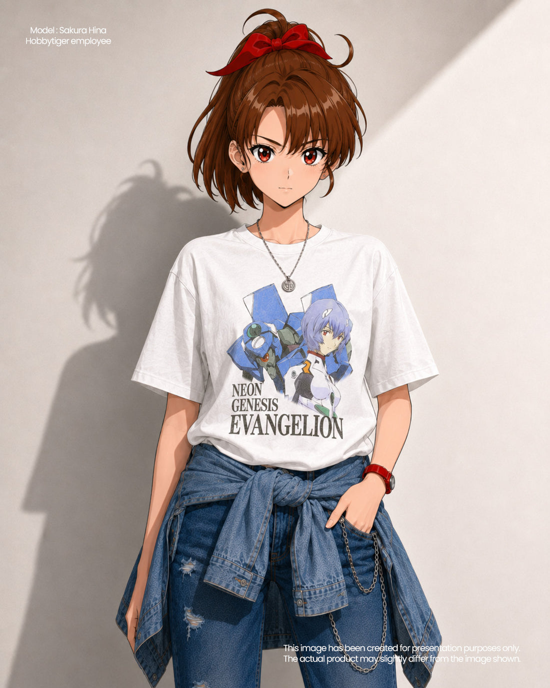 GU x Neon Genesis Evangelion Washed Graphic T-Shirt - Off White 01 OFF WHITE official product photo 01