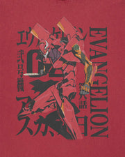 GU x Neon Genesis Evangelion Washed Graphic T-Shirt - Red 16 RED official product photo 04