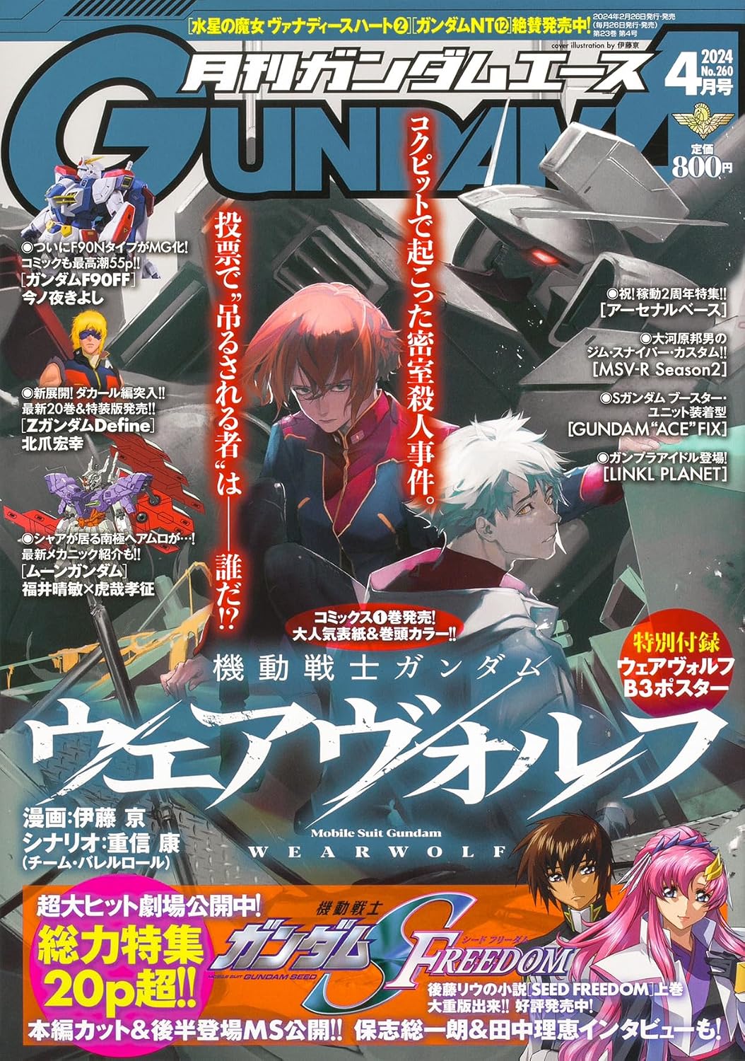 Gundam Ace April 2024 No. 260 magazine cover