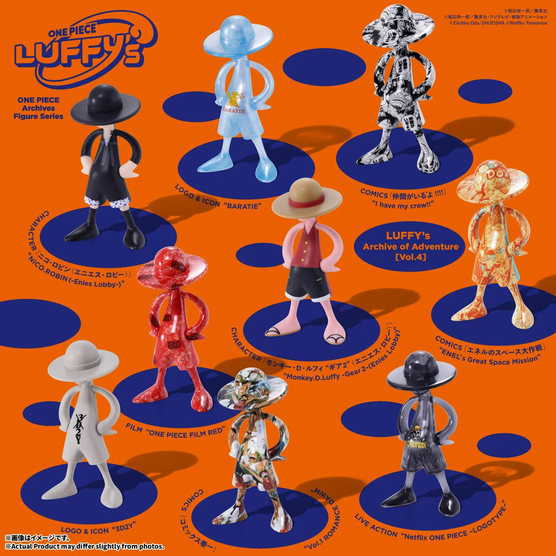 LUFFY's One Piece Memories of Adventure Vol.4 10-Piece Figure Box - product view 1