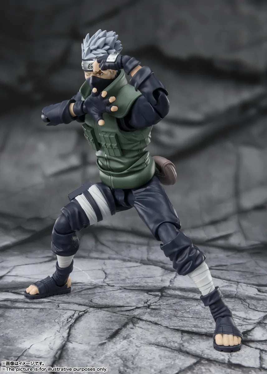 S.H.Figuarts Naruto Shippuden Kakashi Hatake The Famed Sharingan Hero Reissue Action Figure - product view 4