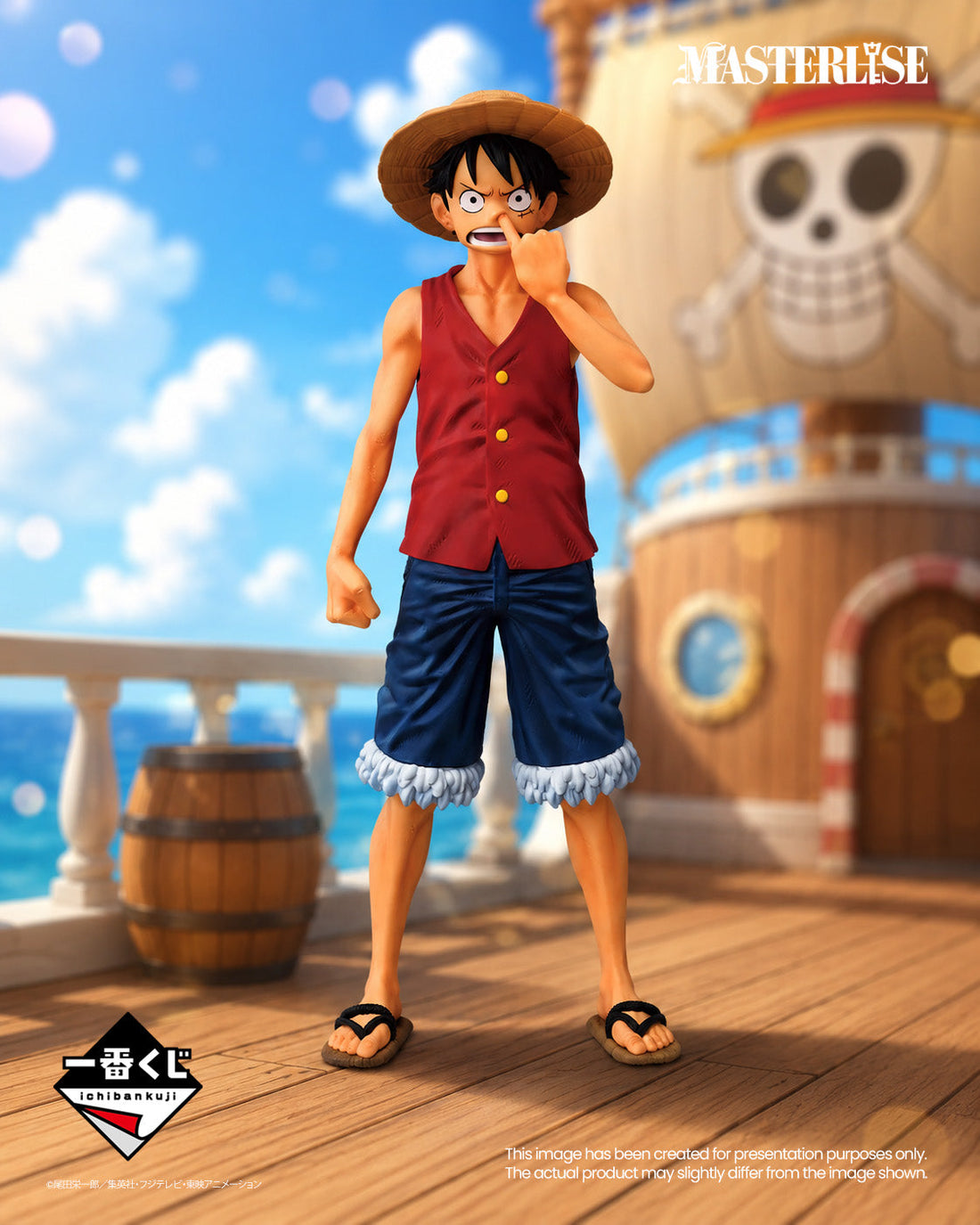 Ichiban Kuji ONE PIECE Monkey D. Luffy Memories of Adventure and Route to the Future MASTERLISE Figure main product photo