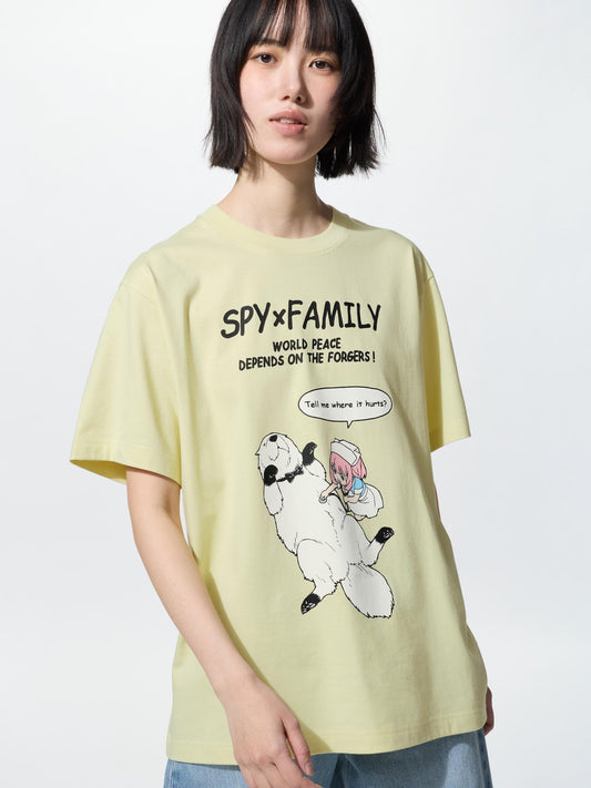 UNIQLO Manga UT Shueisha 100th Spy x Family Anya & Bond T-Shirt - Yellow official UNIQLO product photo 02