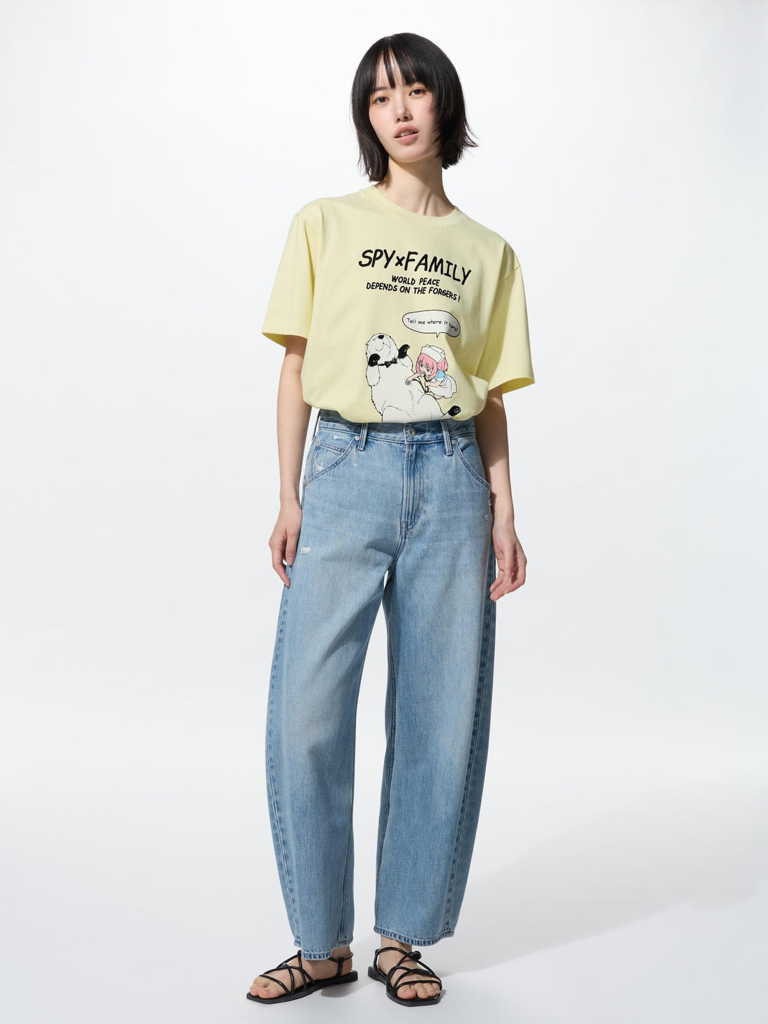 UNIQLO Manga UT Shueisha 100th Spy x Family Anya & Bond T-Shirt - Yellow official UNIQLO product photo 03