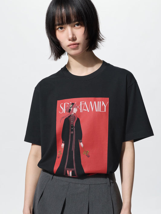 UNIQLO Manga UT Shueisha 100th Spy x Family Yor T-Shirt - Black official UNIQLO product photo 02
