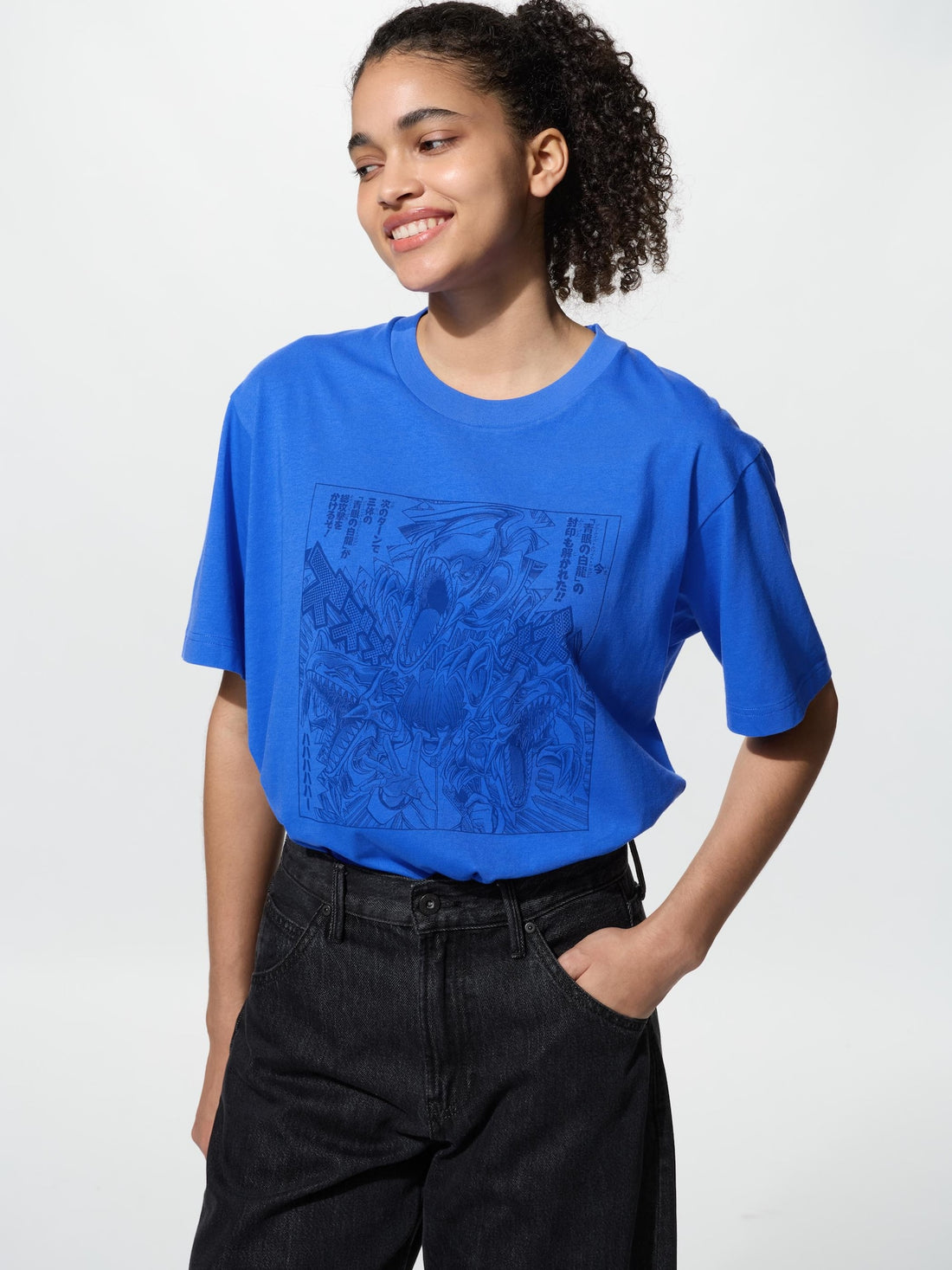 UNIQLO Manga UT Shueisha 100th Yu-Gi-Oh! Kaiba & Blue-Eyes T-Shirt - Blue official UNIQLO product photo 02