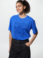 UNIQLO Manga UT Shueisha 100th Yu-Gi-Oh! Kaiba & Blue-Eyes T-Shirt - Blue official UNIQLO product photo 02
