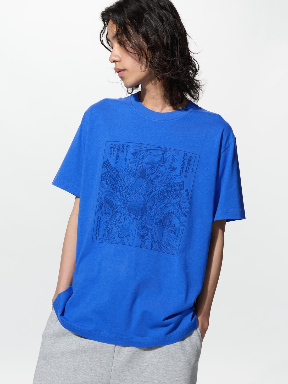 UNIQLO Manga UT Shueisha 100th Yu-Gi-Oh! Kaiba & Blue-Eyes T-Shirt - Blue official UNIQLO product photo 01
